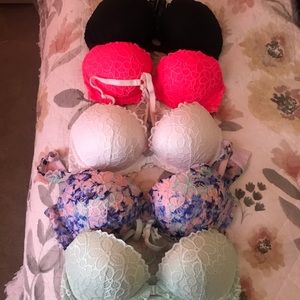 Pink push-up bras. Size 36D